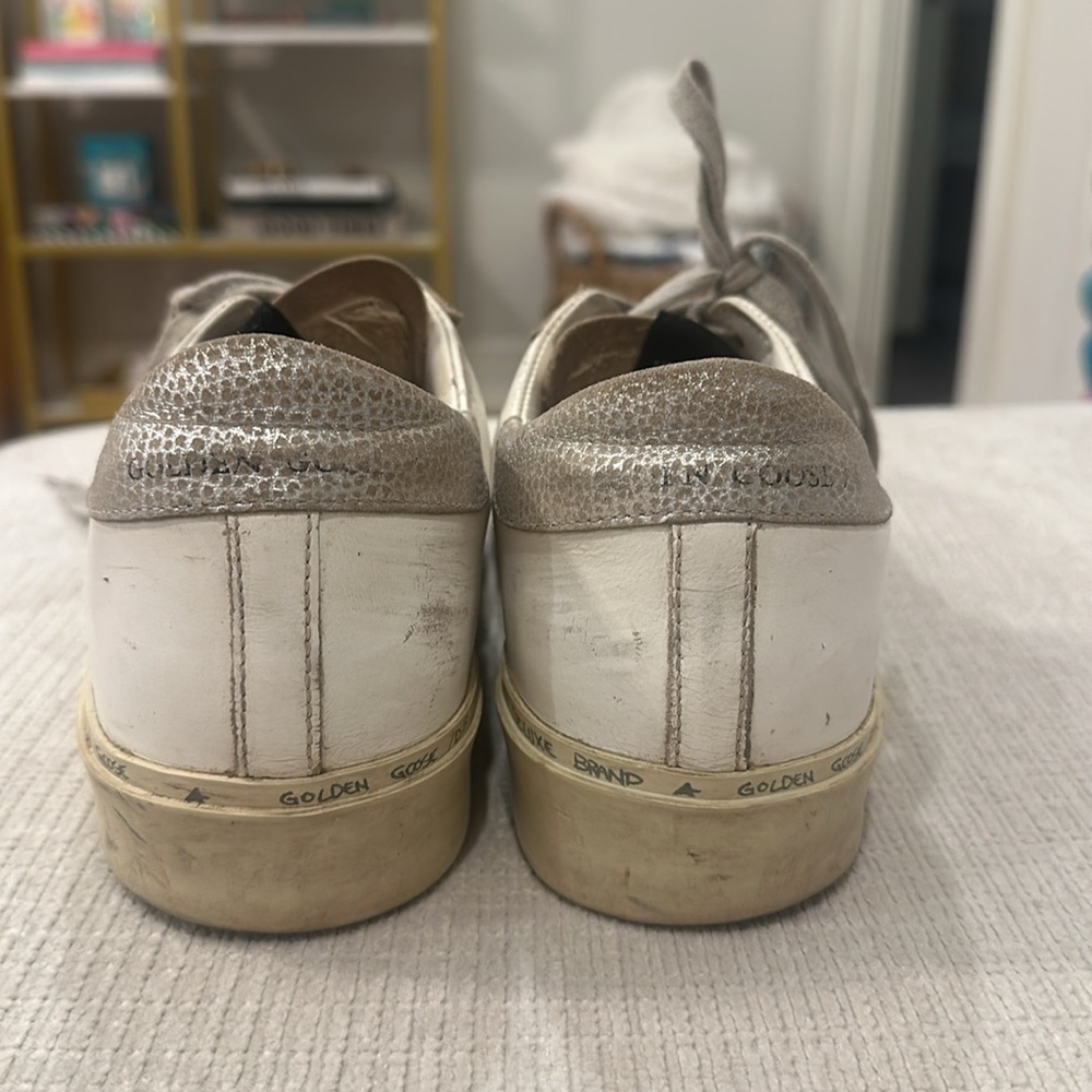 Silver and white Golden Goose Hi Stars. Size 39. Authentic. - Picture 5 of 8